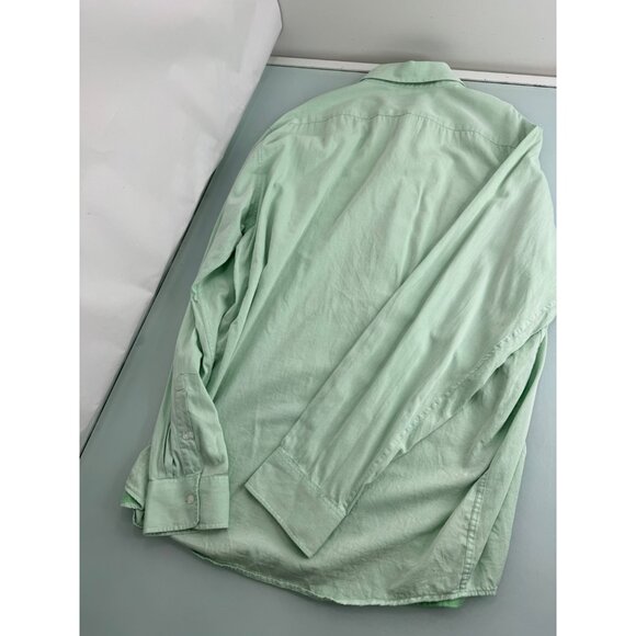 Johnnie O Men Shirt Long Sleeve Button Up Mint Green 100% Cotton XXL 2XL - Picture 5 of 6